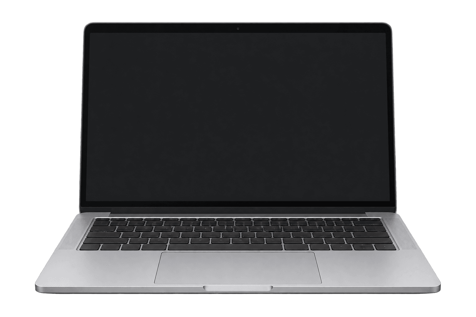 Realistic silver laptop